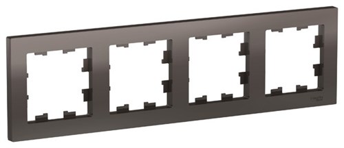 Schneider Electric AtlasDesign Рамка электроустановочная на 4 поста универсальная (мокко) ATN 000 604
