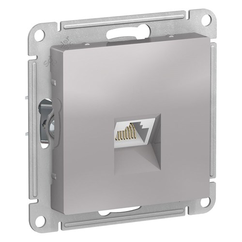 Schneider Electric AtlasDesign Розетка компьютерная RJ45, категория 5Е (алюминий) ATN 000 383