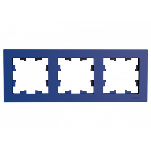 Schneider Electric AtlasDesign Рамка электроустановочная на 3 поста универсальная (аквамарин) ATN 001 103