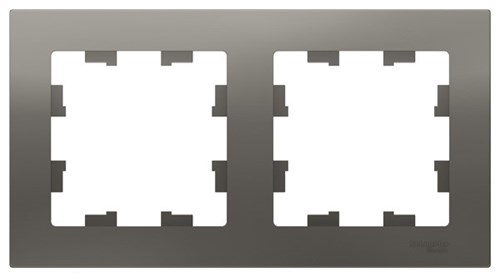 Schneider Electric AtlasDesign Рамка электроустановочная на 2 поста универсальная (стальной) ATN 000 902