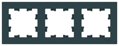 Schneider Electric AtlasDesign Рамка электроустановочная на 3 поста универсальная (изумруд) ATN 000 803