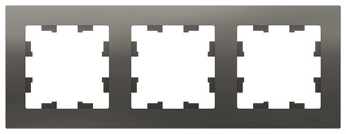 Schneider Electric AtlasDesign Рамка электроустановочная на 3 поста универсальная (стальной) ATN 000 903