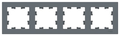 Schneider Electric AtlasDesign Рамка электроустановочная на 4 поста универсальная (грифель) ATN 000 704