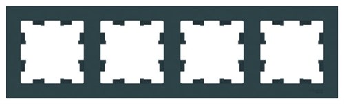 Schneider Electric AtlasDesign Рамка электроустановочная на 4 поста универсальная (изумруд) ATN 000 804