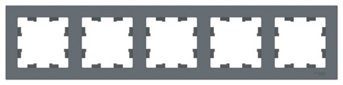 Schneider Electric AtlasDesign Рамка электроустановочная на 5 постов универсальная (грифель) ATN 000 705
