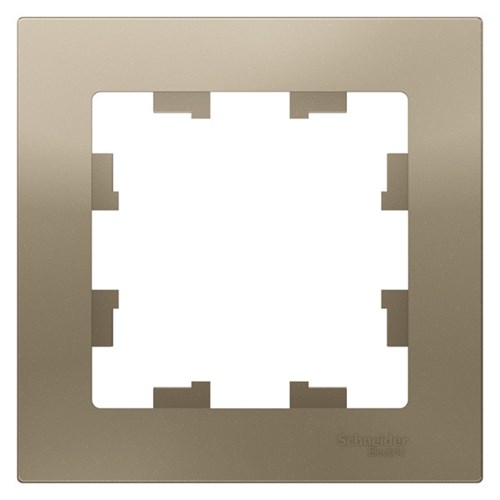 Schneider Electric AtlasDesign Рамка электроустановочная на 1 пост универсальная (шампань) ATN 000 501