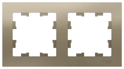 Schneider Electric AtlasDesign Рамка электроустановочная на 2 поста универсальная (шампань) ATN 000 502