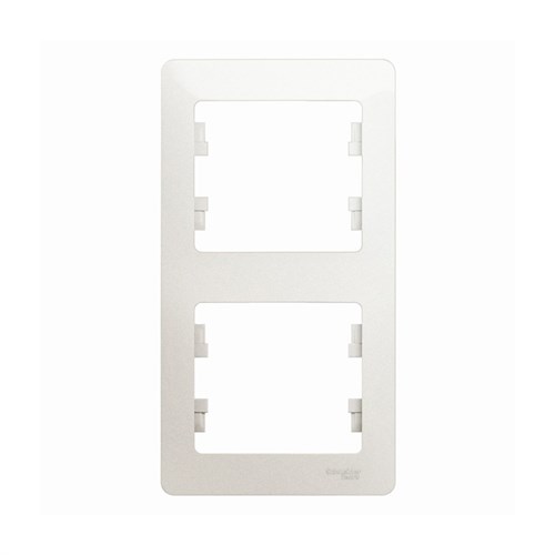 Schneider Electric Glossa Рамка электроустановочная 2-постовая, вертикальная (перламутр) GSL 000 606