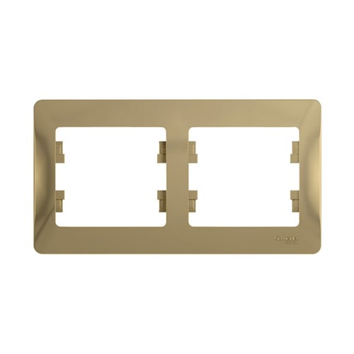 Schneider Electric Glossa Рамка электроустановочная 2-постовая, горизонтальная (титан) GSL 000 402