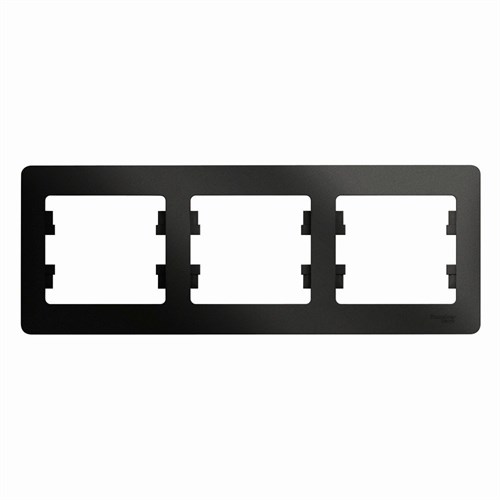 Schneider Electric Glossa Рамка электроустановочная 3-постовая, горизонтальная (антрацит) GSL 000 703