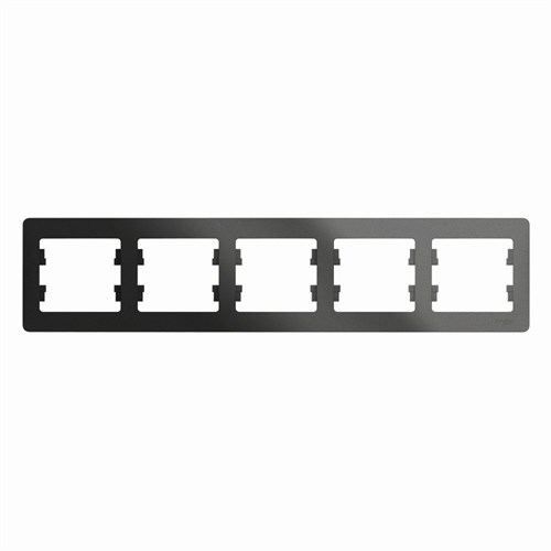 Schneider Electric Glossa Рамка электроустановочная 5-постовая, горизонтальная (антрацит) GSL 000 705