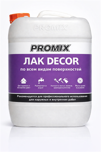 PROMIX Лак акриловый для наружных и внутренних работ, 5 л 614032