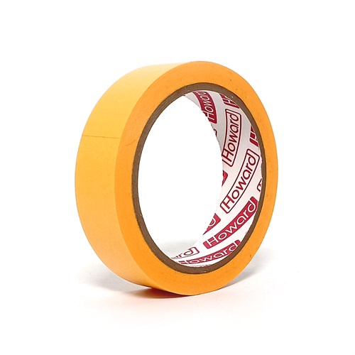 HOWARD Малярная клейкая лента WASHI DELICATE УФ до 7 дней / 120С/60м, желтый, 25 мм х 50 м 2550HW822A