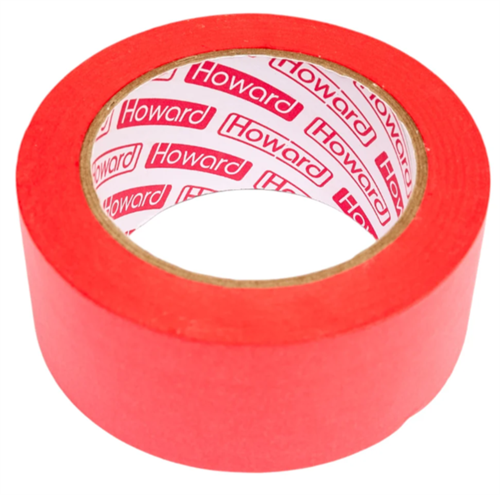 HOWARD Малярная лента WASHI "Четкая линия", RED, 50 мм х 25 м 5050JM968