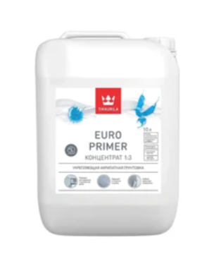 TIKKURILA EURO PRIMER Укрепляющая акрилатная грунтовка, концентрат 1:3, 10 л 700001237