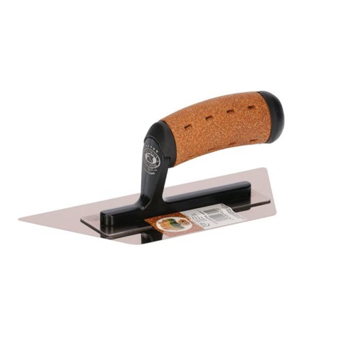 Olejnik Кельма Венецианская трапец. из нерж.стали 200 х 86 х 0,3 мм, ручка пробка 1263200086-MHK-1