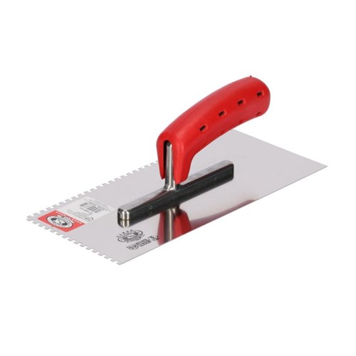 Olejnik Кельма для плитки из нерж.стали 280 х 130 х 0,7 мм, зуб 8 х 8 мм, ручка 2-комп. 127128E8-2KO