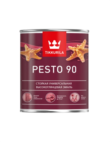 TIKKURILA PESTO 90 Стойкая универсальная глянц. эмаль, база С, 0,9 л 700001079