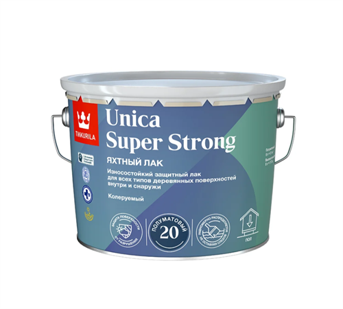 TIKKIVALA Лак универсальный UNICA SUPER STRONG EP полумат. 9 л 700014013