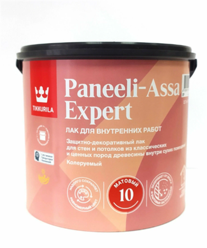 TIKKIVALA Лак интерьерный PANEELI-ASSA EXPERT EP матовый, 2,7 л 700014045