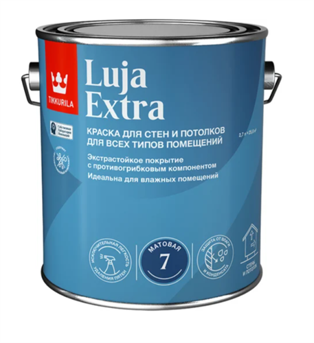 TIKKIVALA Краска экстра-стойкая LUJA EXTRA матовая, база А, 2,7 л 700014018