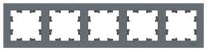 Schneider Electric AtlasDesign Рамка электроустановочная на 5 постов универсальная (грифель) ATN 000 705