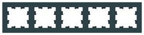 Schneider Electric AtlasDesign Рамка электроустановочная на 5 постов универсальная (изумруд) ATN 000 805