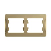 Schneider Electric Glossa Рамка электроустановочная 2-постовая, горизонтальная (титан) GSL 000 402