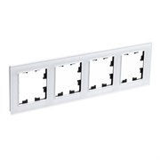 Schneider Electric AtlasDesign Nature Рамка электроустановочная на 4 поста универсальная (стекло бел ATN 320 104