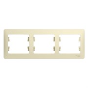 Schneider Electric Glossa Рамка электроустановочная 3-постовая, горизонтальная (бежевый) GSL 000 203