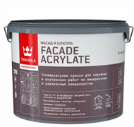 TIKKIVALA Краска фасадная Facade Acrylate, глубокоматовая, база A, 9 л 700012342