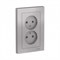 Schneider Electric AtlasDesign Розетка двойная с рамкой без заземления, 16А (алюминий) ATN 000 320