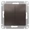Schneider Electric AtlasDesign Выключатель 2-клавишный, 10А (мокко) ATN 000 651
