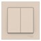 Schneider Electric AtlasDesign Выключатель с рамкой 2-клавишный, 10А (бежевый) ATN 000 252