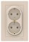 Schneider Electric AtlasDesign Розетка двойная с рамкой с заземлением (бежевый) ATN 000 224