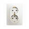 Schneider Electric Glossa Розетка 2-постовая, встраиваемая с заземлением, 16А (перламутр) GSL 000 624