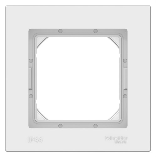 Schneider Electric AtlasDesign AQUA Рамка электроустановочная на 1 пост, IP44 (белый) ATN 440 101 - фото 12492