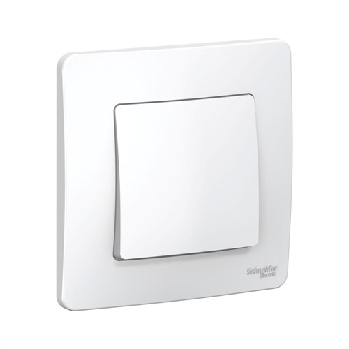 Schneider Electric Blanca Выключатель одноклавишный с рамкой (белый) BLNVS010101 - фото 12762