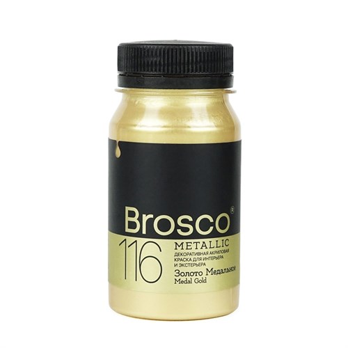 del Brosco Metallic Краска интерьерная акриловая Золото Медальное, 100 мл 2501116 - фото 14908