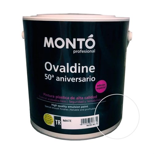 MONTO PROFESSIONAL OVALDINE MATE 50ANIVERSARIO Краска для стен и потолков матовая, прозрачная, 2,5 л 502392.20.725 - фото 14979