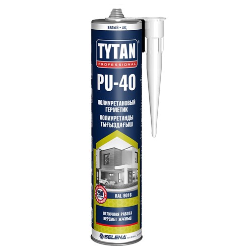 TYTAN PROFESSIONAL Полиуретановый герметик PU 40 , белый, 310 мл 274654 - фото 15995
