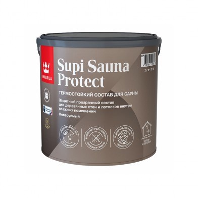 TIKKIVALA Состав для сауны SUPI SAUNA PROTECT EP, полумат., 2,7 л 700014051