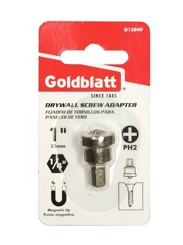 GOLDBLATT Биты насадка-ограничитель под саморезы для крепления гипсокартона, 25 мм G15840
