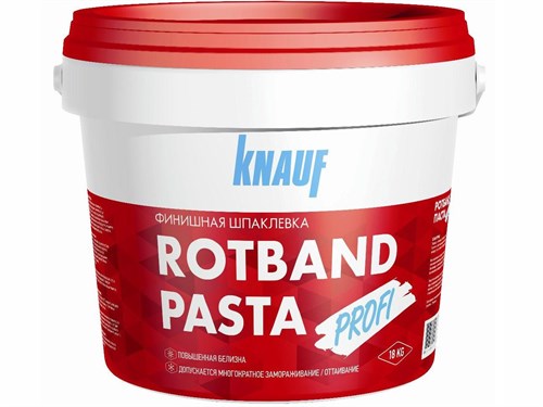 KNAUF РОТБАНД ПАСТА Финишная шпаклевка, готовая банка 18 кг 651674