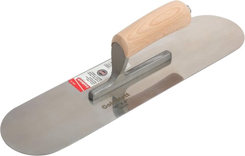 Goldblatt Steel Pool Trowel Wood Handle Кельма нерж.ст.закругл. дер.ручка, 254 х 102 мм G06174