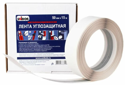 UNIBOB Лента углозащитная металлизированная, 50 мм x 15 м 78205
