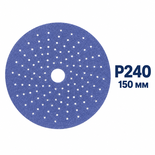 SUNMIGHT Шлифовальный круг CERAMIC L712T на липучке с мультипылеотв., 150 мм, P240 76512-1