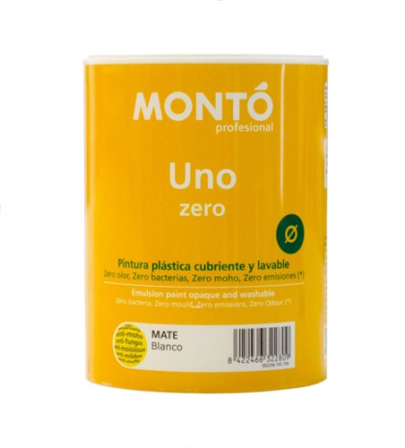 MONTO UNO ZERO BL Краска для стен и потолков антибактериальная, белая, 1 л 502256.50.1