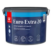 TIKKURILA EURO EXTRA 20 Моющаяся краска для влажных помещений, база A, 9 л 700001107