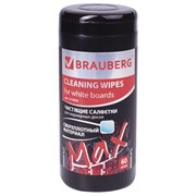 Brauberg Turbo Max Чистящие влажные салфетки в тубе для маркерных досок, 60 шт 513030